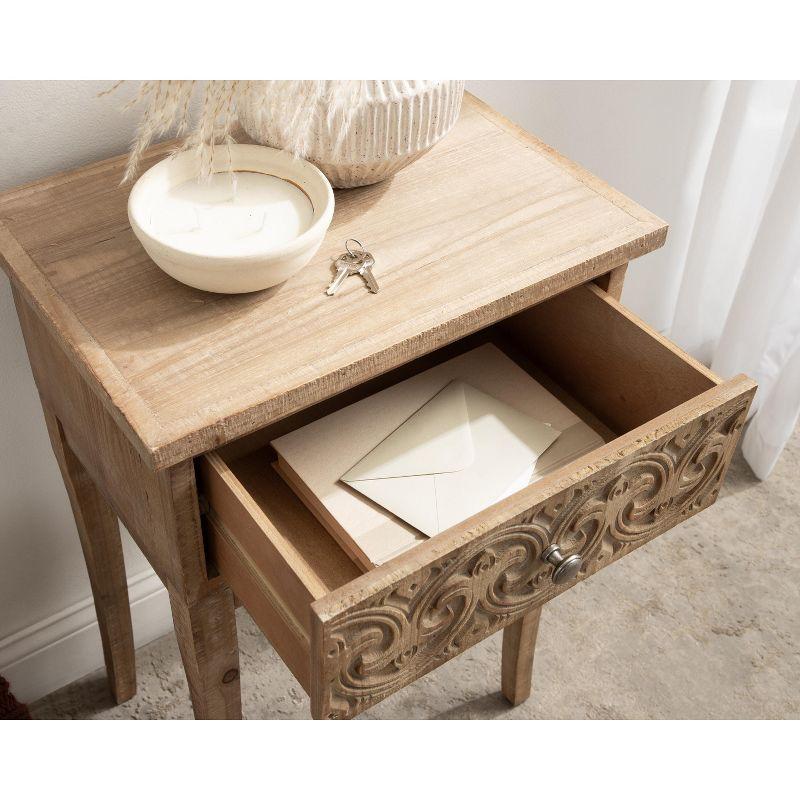 Kate and Laurel Cassetta Wood Side Table