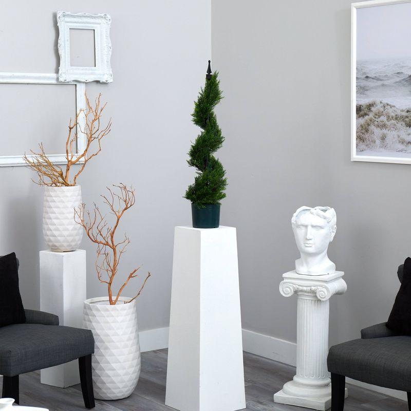 Nearly Natural 3-ft Cypress Spiral Topiary Artificial Tree