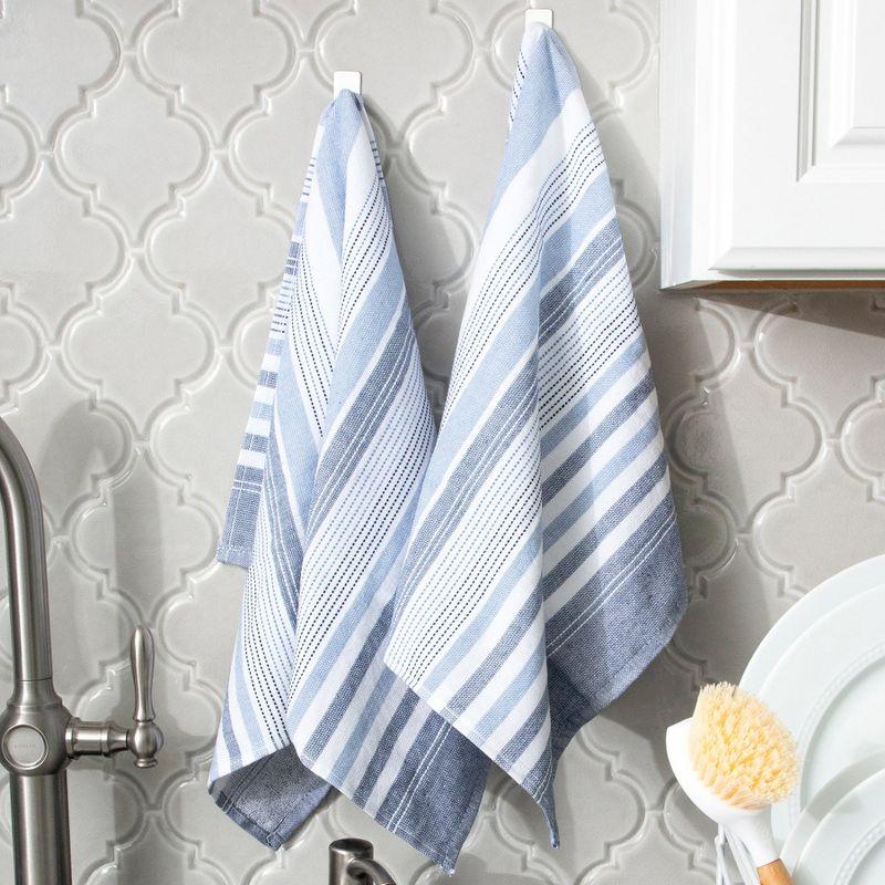 T-fal Dual Terry Stripe Kitchen Towel, 2 Piece Set