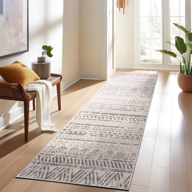 World Rug Gallery Geometric Distressed Bohemian Area Rug