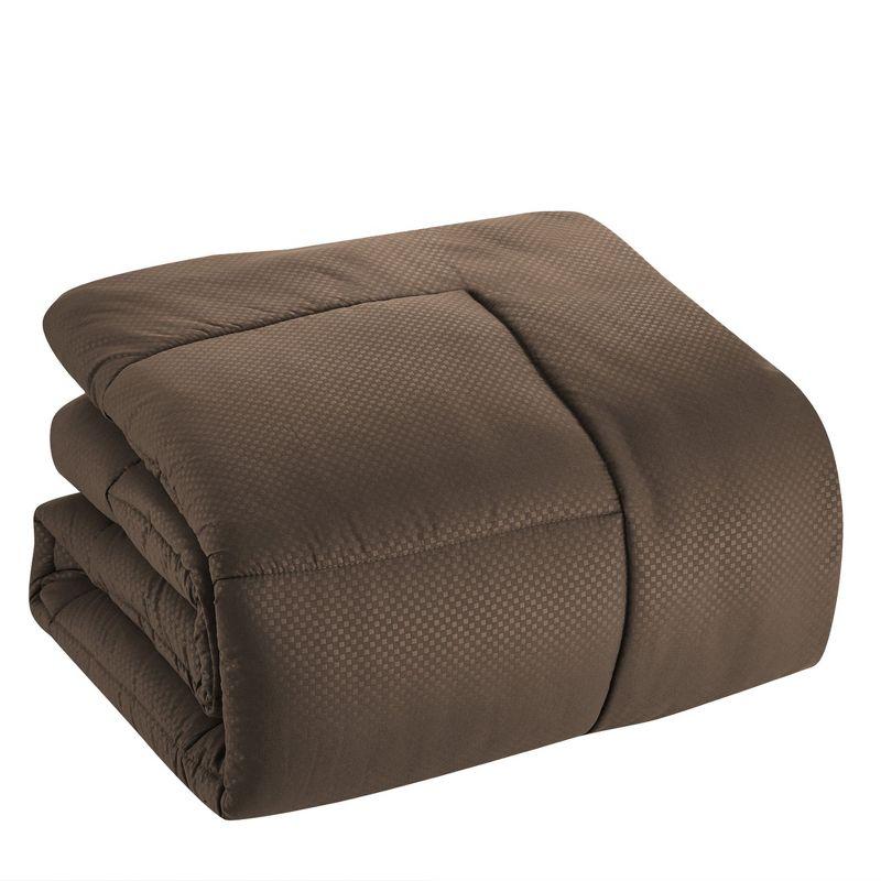 Sweet Home Collection Checkered Embossed Bed In A Bag Comforter Set