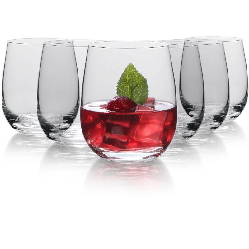 Table 12 15.5-Ounce Beverage Glasses, Lead-Free Crystal, Break Resistant (Set of 6)