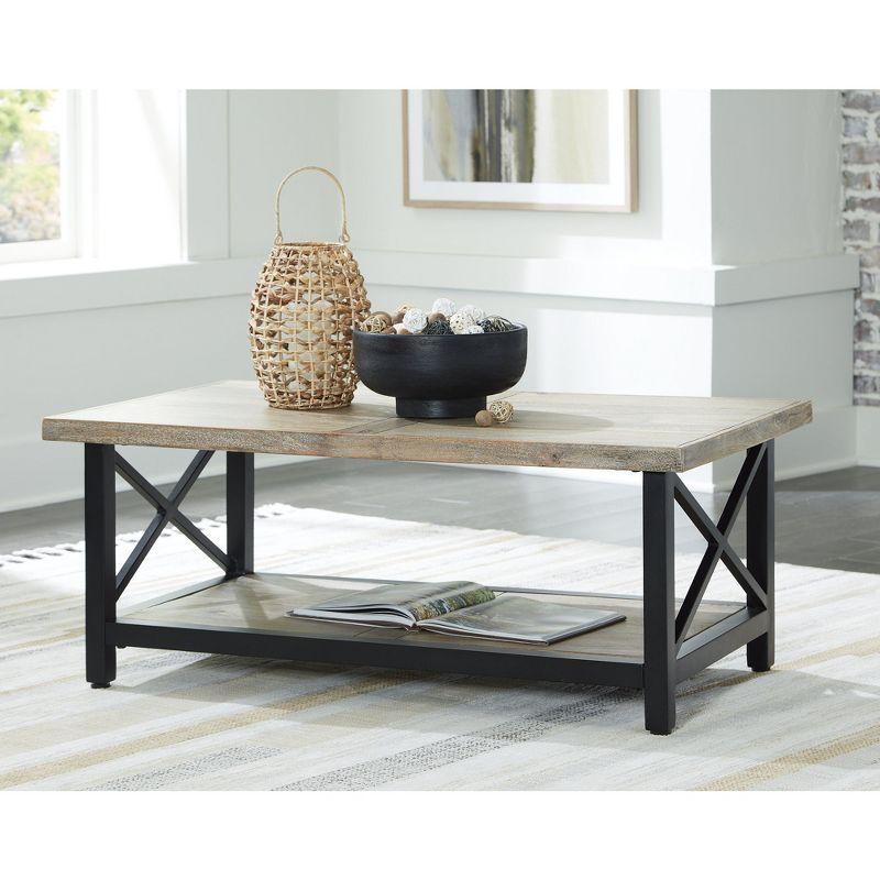 Signature Design by Ashley Bristenfort Rectangular Coffee Table, Brown/Black