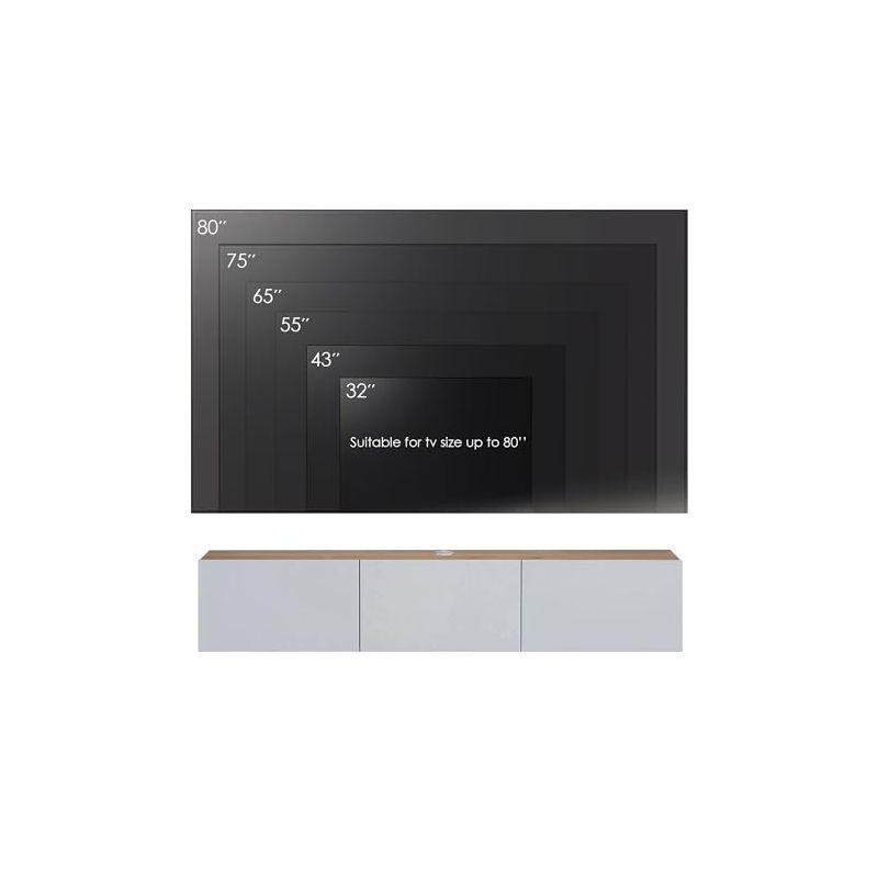 Atelier Mobili Floating TV Stand TV Stand up to 75 inch TV Floating TV Stand Wall Mounted Floating Entertainment Center TV Stands