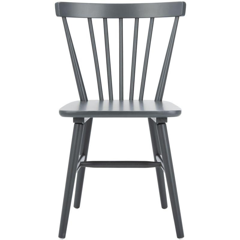 Transitional Gray 20" Solid Wood Spindle Side Chair Set