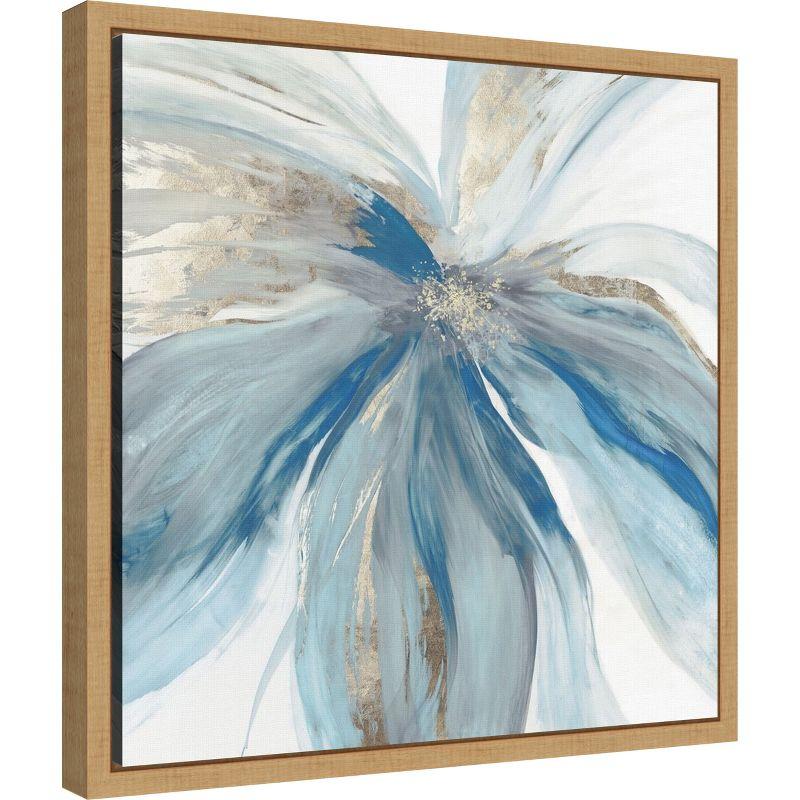 Amanti Art Blue Monarch I (Flower) by Asia Jensen Canvas Wall Art Print Framed 16 x 16-in.