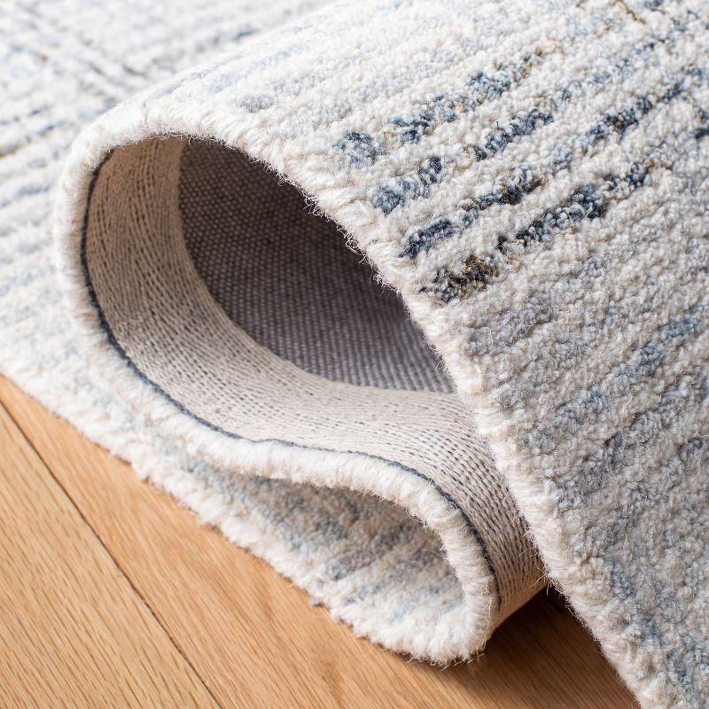 Abstract Checkered ABT657 Hand Tufted Indoor Runner Rug - Ivory/Gold - 2'3"x8' - Safavieh