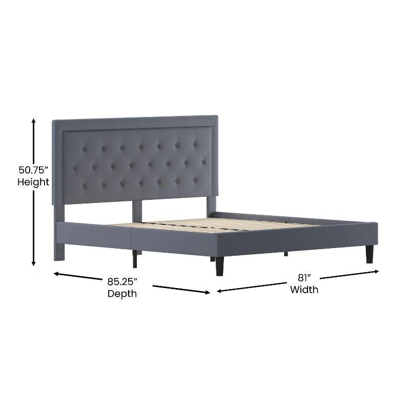 Flash Furniture Roxbury Panel Tufted Upholstered Platform Bed