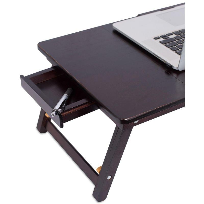 BirdRock Home Bamboo Laptop Lap Tray with Adjustable Legs - Walnut