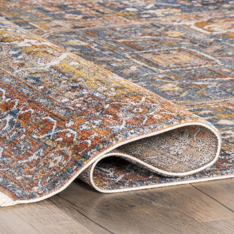 Nuloom Harriet Medallion 2x14 Runner Indoor Area Rug for Living Room Bedroom Dining Room Entryway Hallway Kitchen, Rust/Multicolor