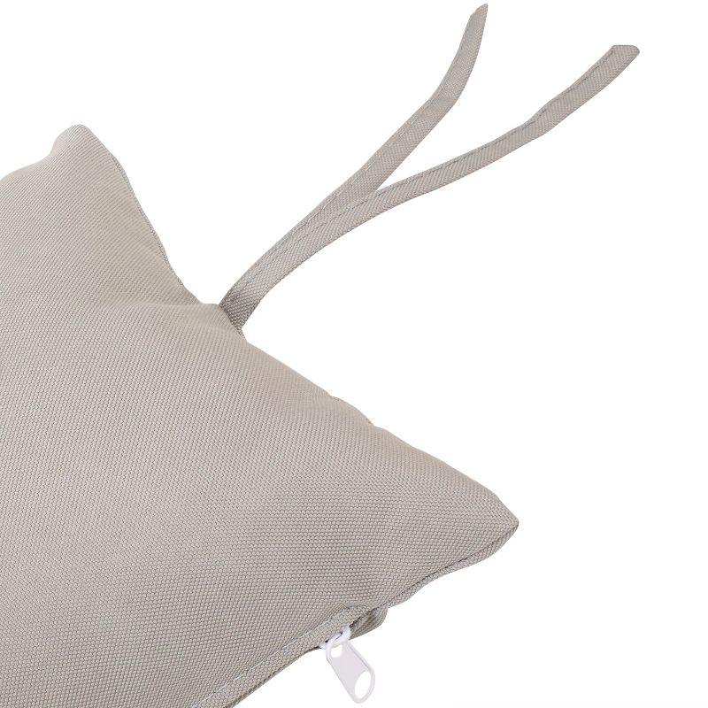 Sunnydaze Outdoor Replacement Headrest and Cushions for Phoebe Hanging Lounge Egg Chair - Gray - 2pc