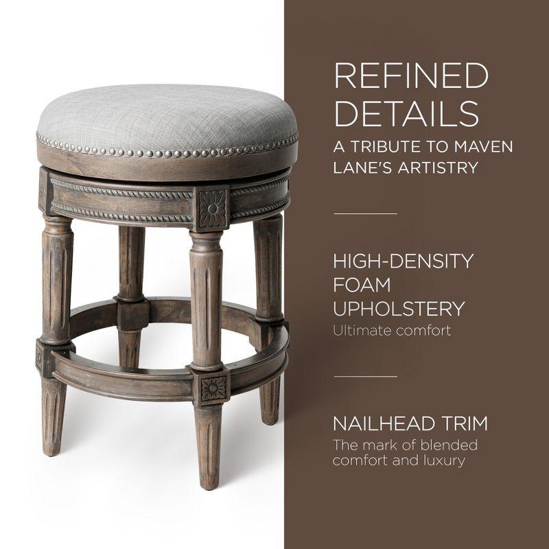Maven Lane Maven Lane Pullman Backless Stool with Fabric Upholstery