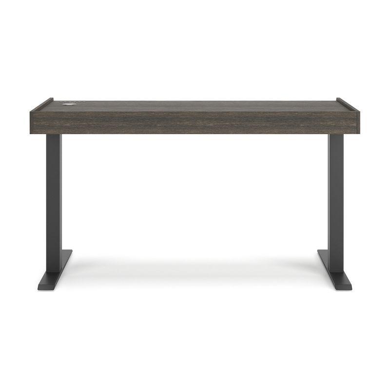 Signature Design by Ashley Contemporary Zendex 55" Adjustable Height Desk, Dark Brown