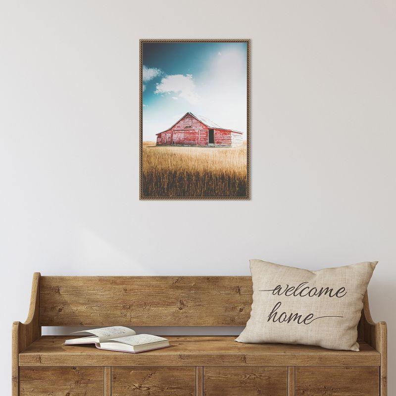 Amanti Art Country Barn Red by Annie Bailey Art Canvas Wall Art Print Framed 16 x 23-in.