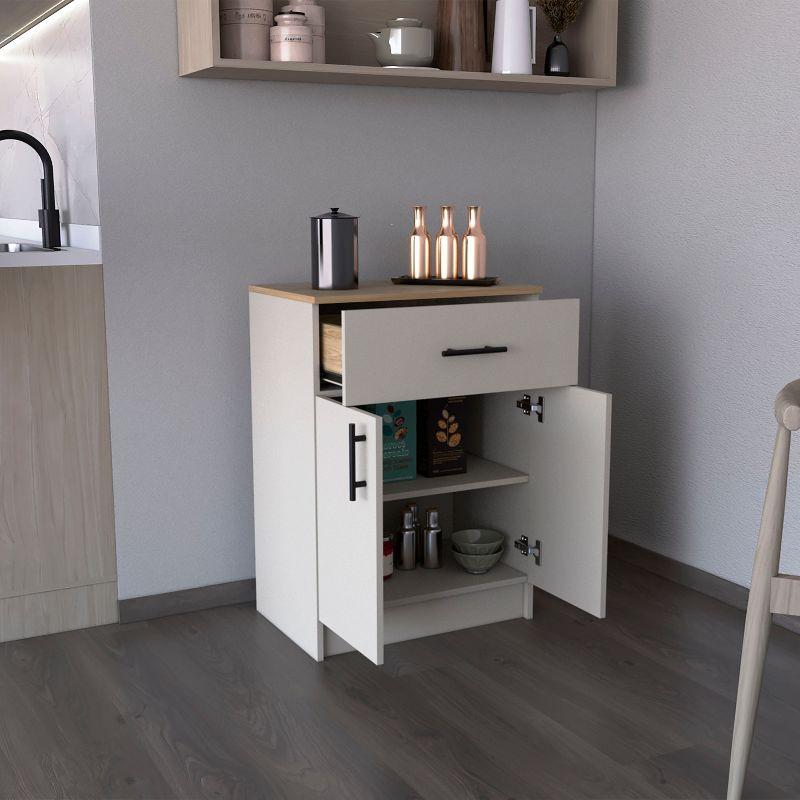 Latitude Run® Barbados Pantry Cabinet, One Drawer, Two Interior Shelves