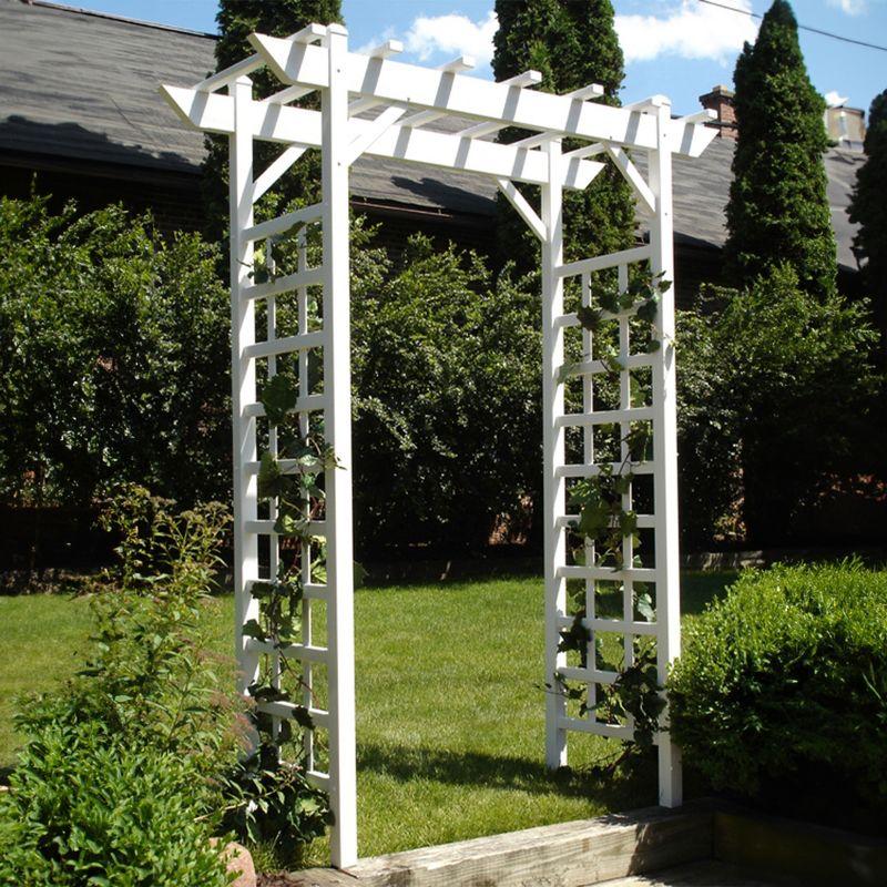 Dura-Trel Providence 28'' W x 64'' D Polyvinyl Chloride (PVC) Arbor in White