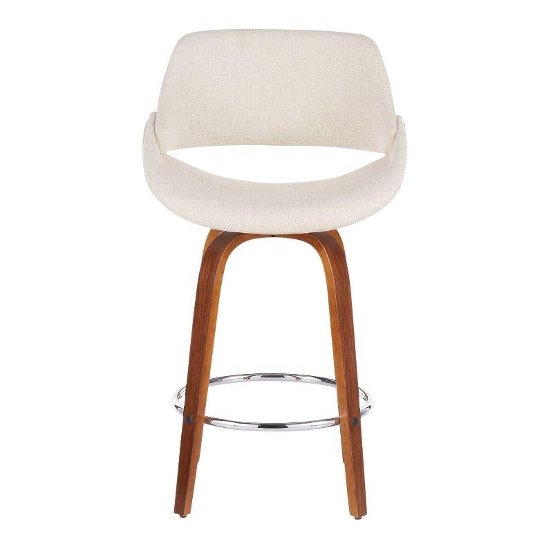 Set of 2 Fabrico Mid Century Modern Counter Height Barstool - LumiSource