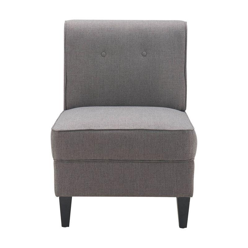 Serta Copenhagen Slipper Chair, Tufted Backrest, Sinuous Spring Seat Cushion, Polyester Fabric