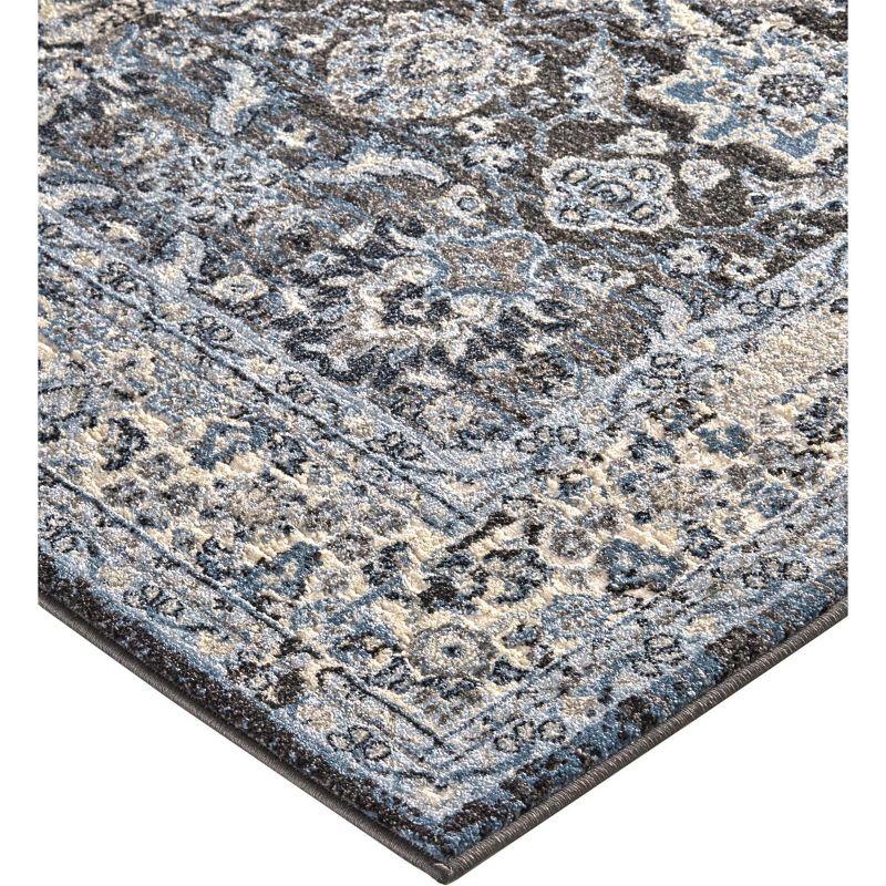 Ainsley Transitional Abstract Gray/Blue/Ivory Area Rug