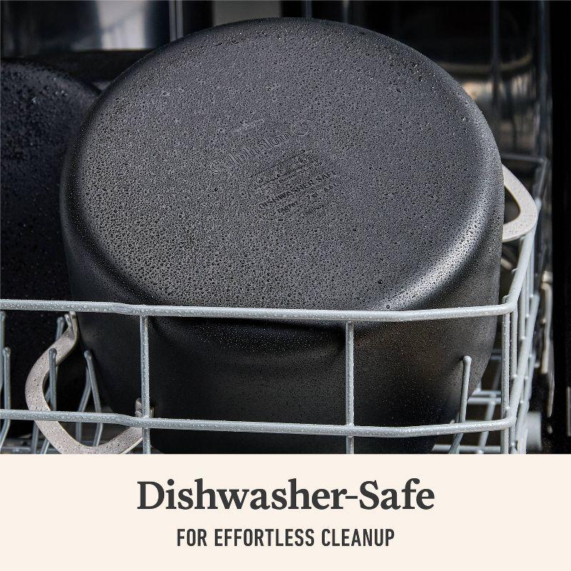 Calphalon 7qt Hard Anodized Nonstick Dutch Sauce Pan with Lid: Tempered Glass, Dishwasher & Oven Safe, Gas & Electric Compatible