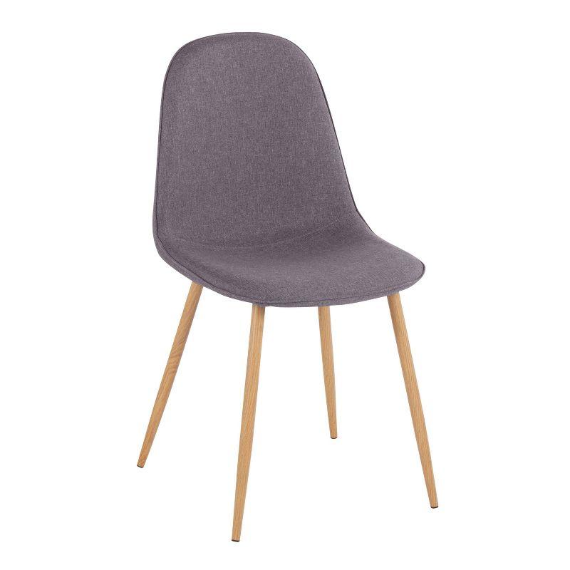 Set of 2 Pebble Metal/Polyester Dining Chairs - LumiSource