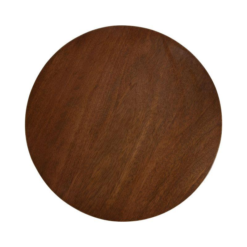 Kate and Laurel Dahl Wood Drink Table, 12x12x23, Walnut Brown