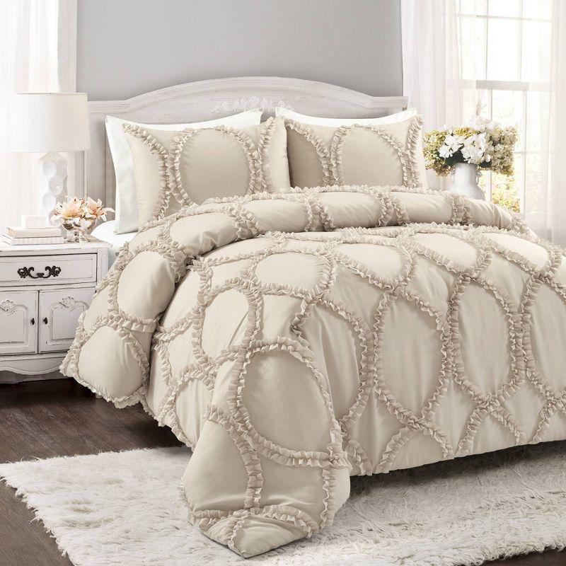 Reyna Microfiber Traditional 3 Piece Comforter Set