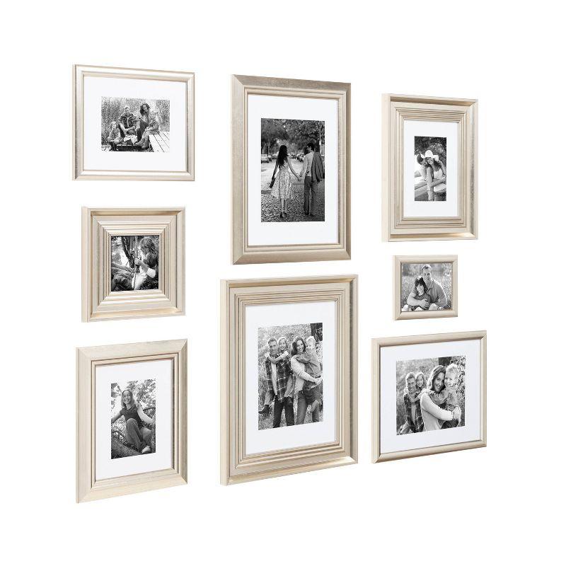 Odessa 8-Piece Champagne Gold Rectangle Wall Frame Set