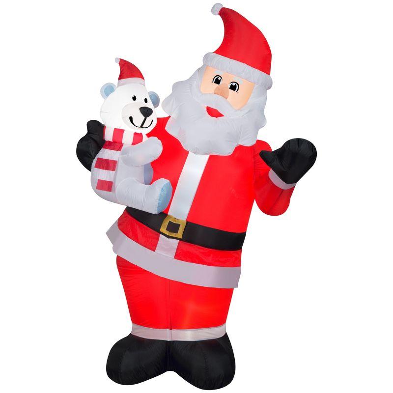 Santa Claus and Polar Bear Inflatable