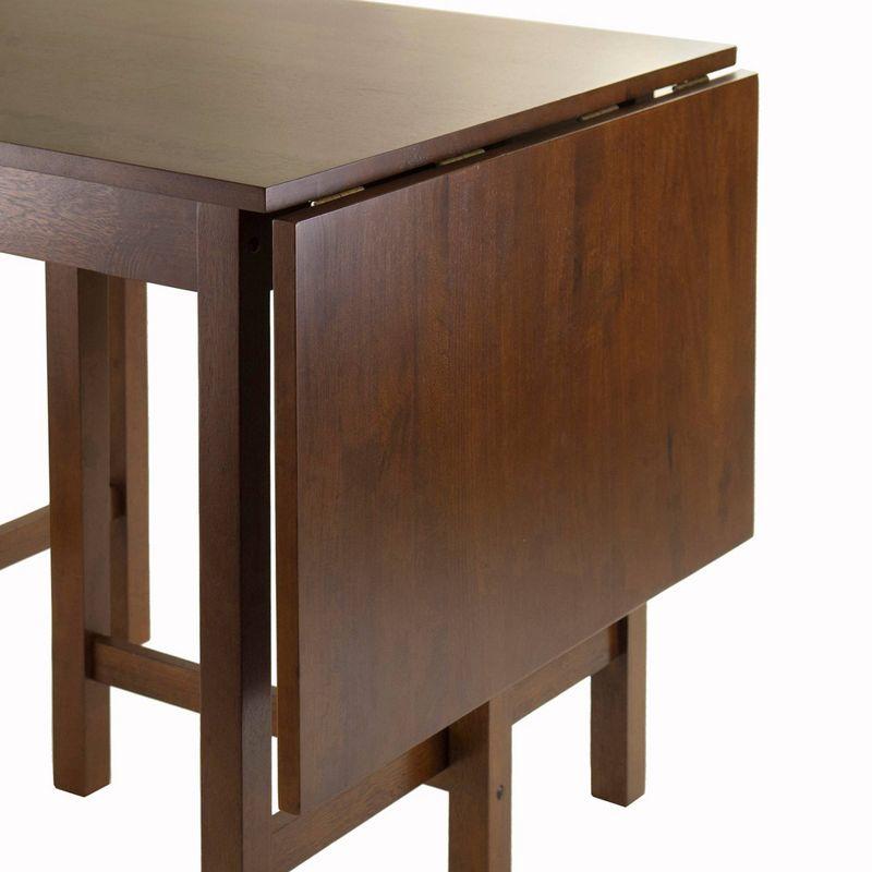 Drop Leaf Dining Table Wood/Toasted Walnut - Winsome: Hardwood Frame, Satin Laminated, Seats 4, Kitchen-Friendly