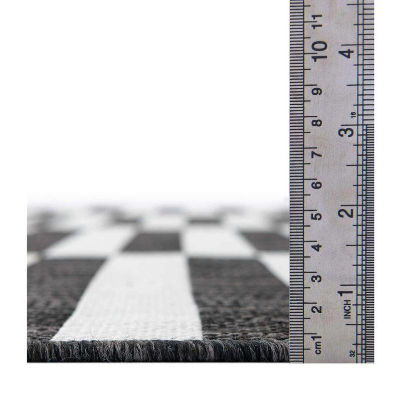 Unique Loom 2' 2 x 3' 7 Hearth Indoor/Outdoor Striped Charcoal Area Rug
