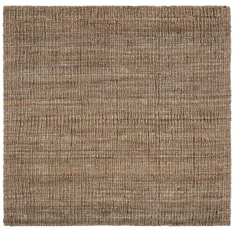 Hand-Knotted Blue Natural Square Jute 6' Area Rug