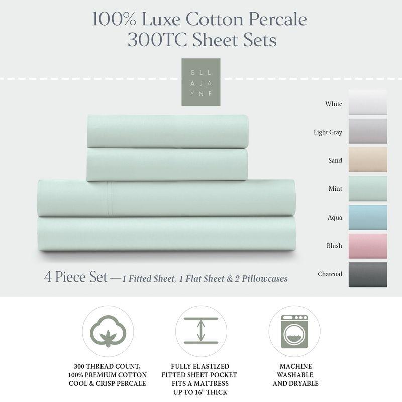 Mint King Cotton Percale Deep Pocket Sheet Set