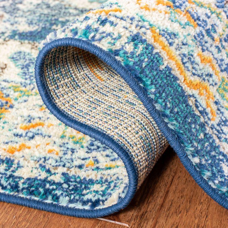 Madison MAD452 Power Loomed Indoor Runner Rug - Navy/Grey - 2'2"x10' - Safavieh
