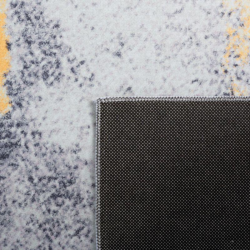 Tacoma TAC803 Power Loomed Machine Washable Area Rug - Grey/Gold - 6'x9' - Safavieh.