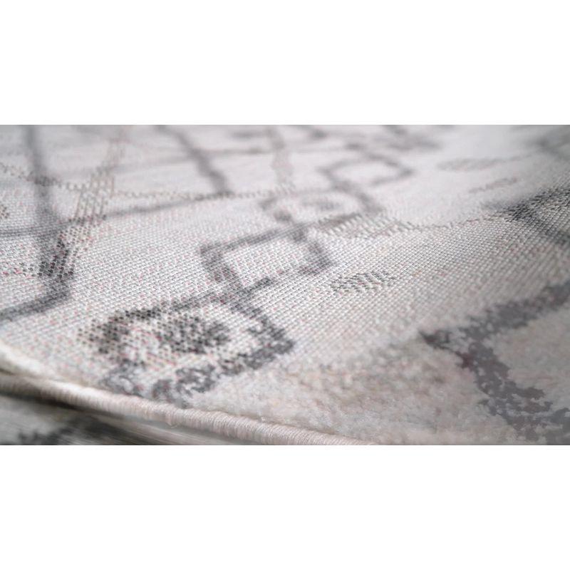 2'x8' Aksil Moroccan Beni Souk Runner Rug, Cream/Black - JONATHAN Y