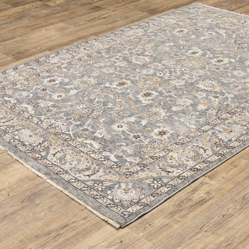 Oriental Weavers Maharaja 070E1 Blue/ Ivory Indoor Area Rug - 5'3" x 7'6"