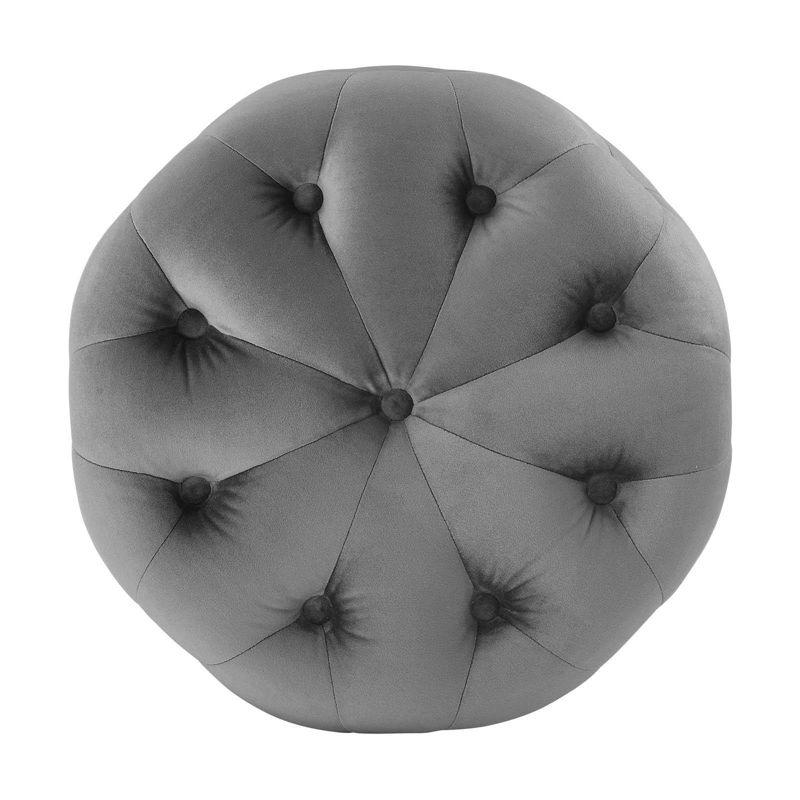 Modway Amour Tufted Button Round Performance Velvet Ottoman