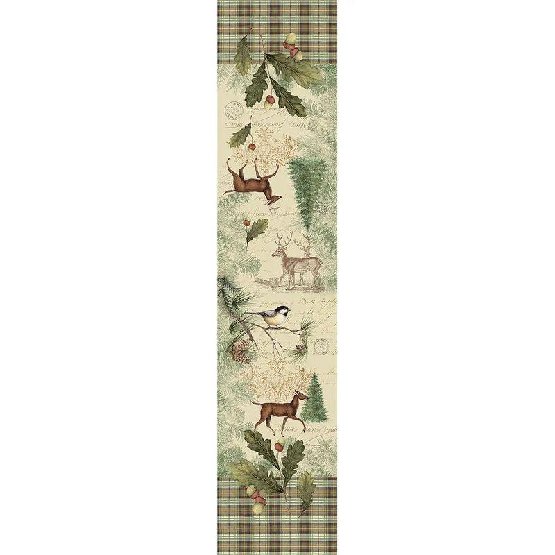 Woodland Forest Multicolor Polyester Table Runner