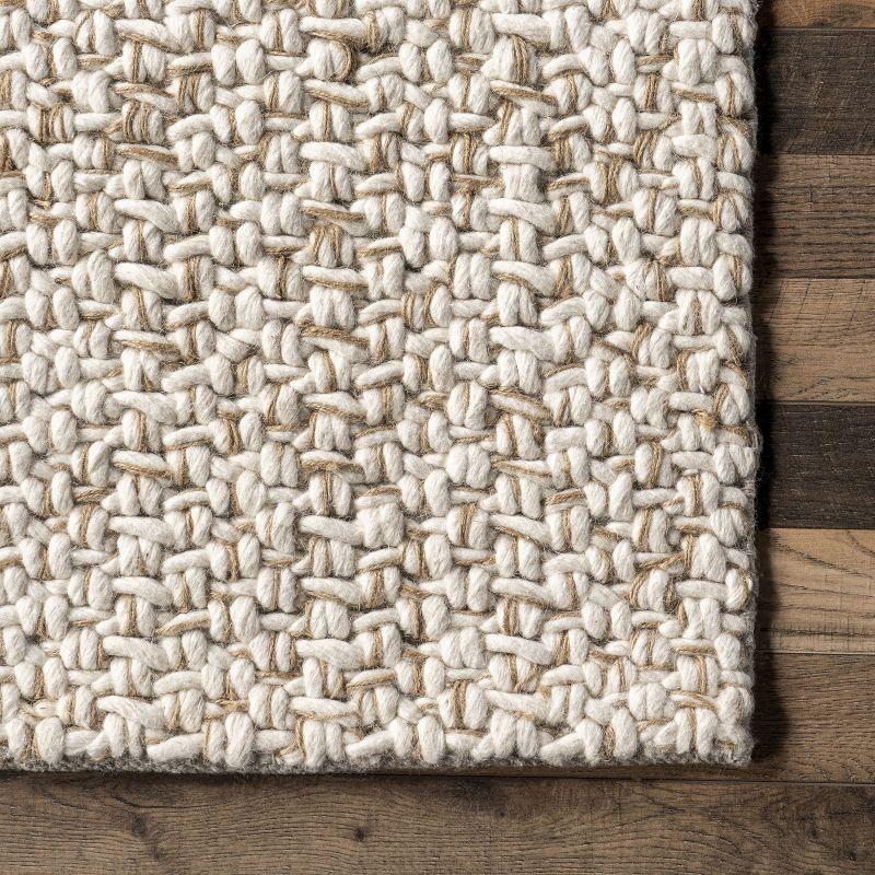 Nuloom Enida Casual Farmhouse Wool Blend Indoor Area Rug