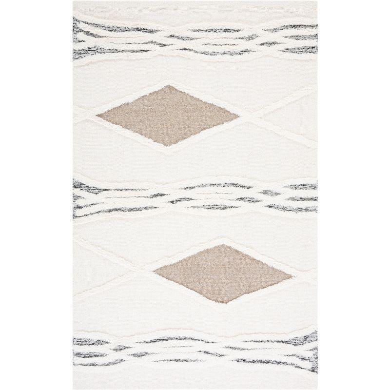 Casablanca CSB981 Hand Tufted Indoor Accent Rug - Ivory/Brown - 3'x5' - Safavieh