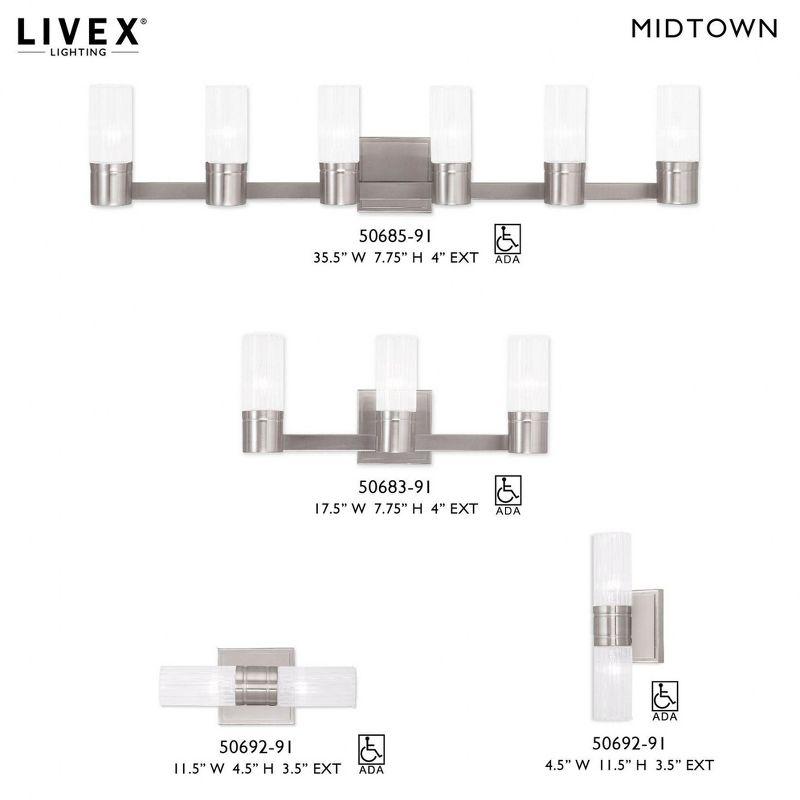 Livex Lighting Midtown 3 - Light Vanity in  Brushed Nickel