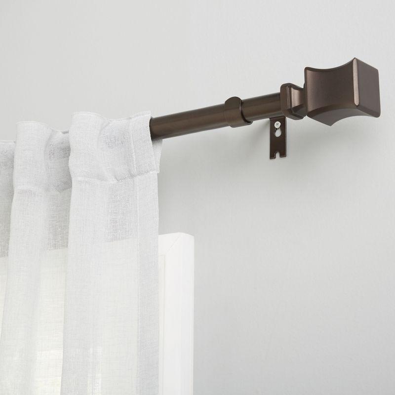Amalgamated Textiles Exclusive Home Loran 1" Window Curtain Rod and Finial Set, Adjustable