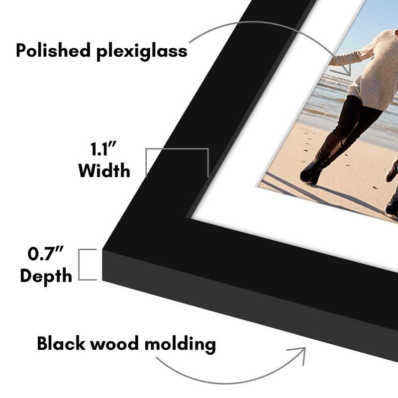 Americanflat 14x20 Collage Picture Frame - Fits Nine 4x6 Photos or One 14x20 Photo - Black