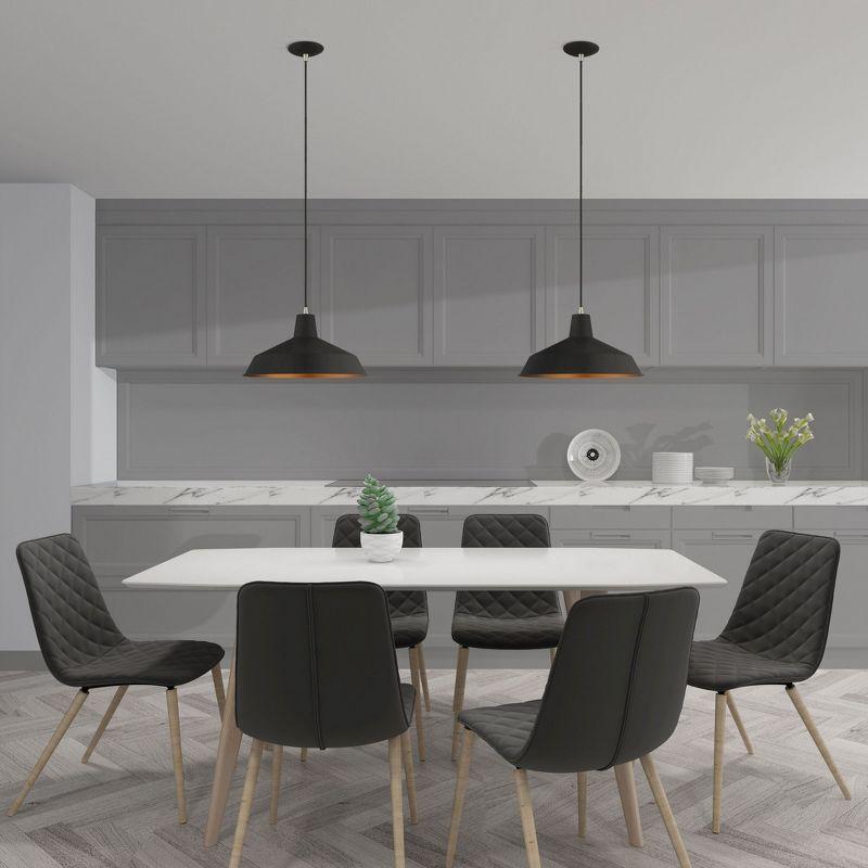 Livex Lighting Metal Shade 1 - Light Chandelier in  Black