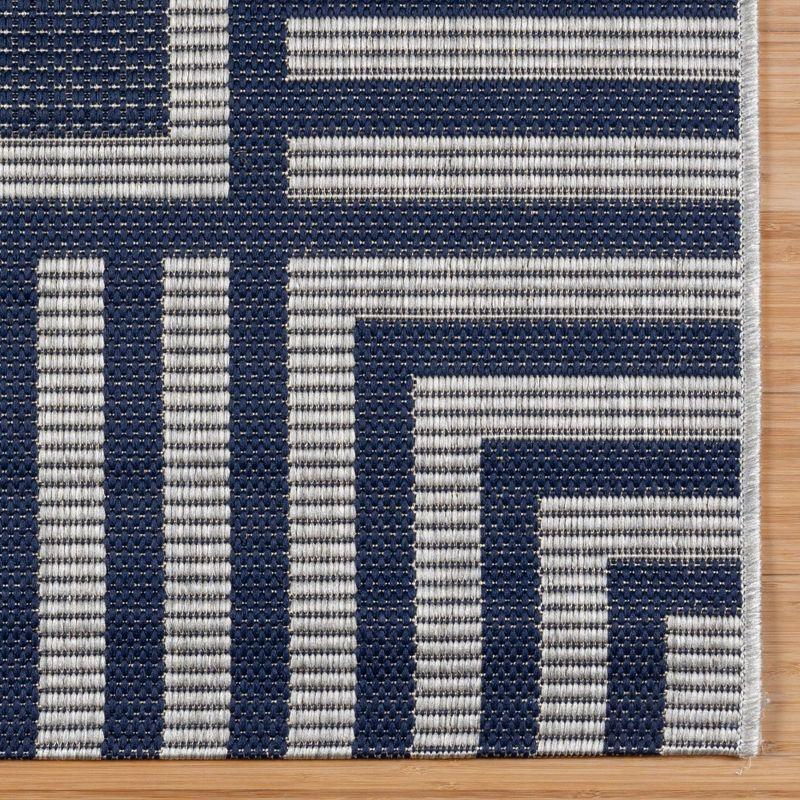 Gertmenian Paseo Kiano Modern Striped Flatweave Indoor Outdoor Area Rug