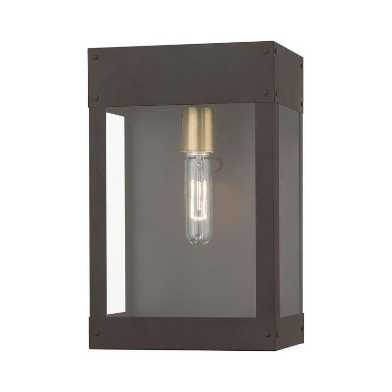 Livex Lighting Barrett 1 - Light Wall Light in  Bronze/Antique Brass