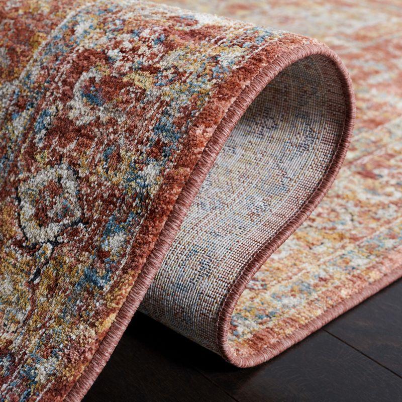 Valencia VAL568 Power Loomed Area Rug - Rust/Aqua - 4'x6'2" - Safavieh.