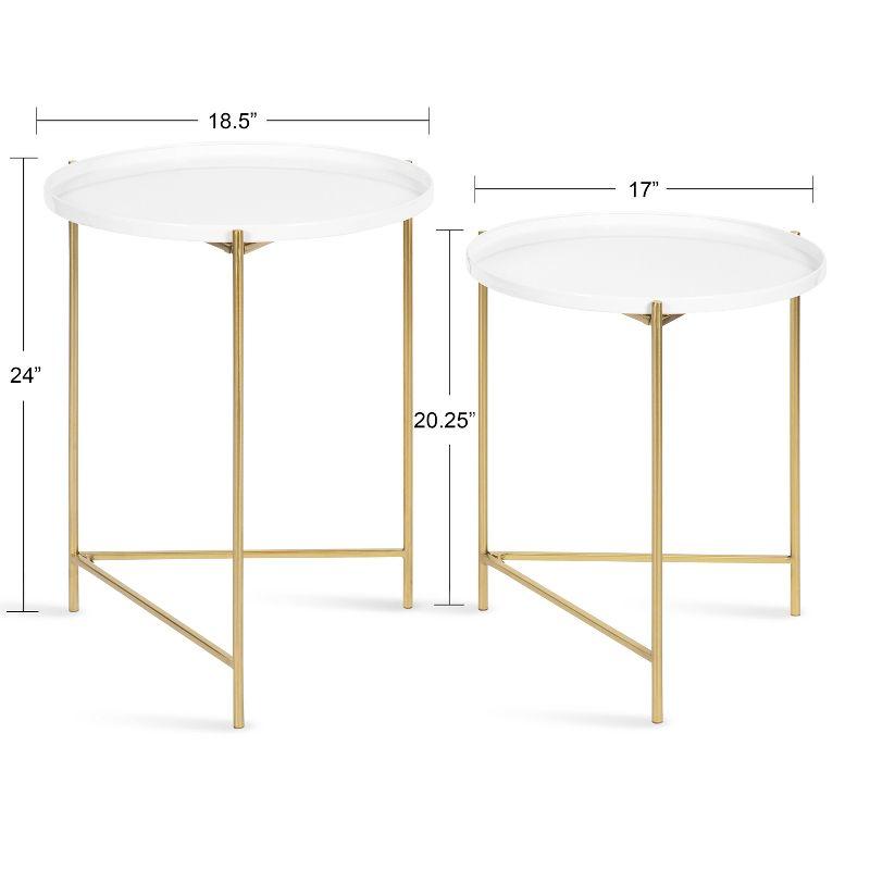 Kate and Laurel Ulani Round Metal Accent Table Set