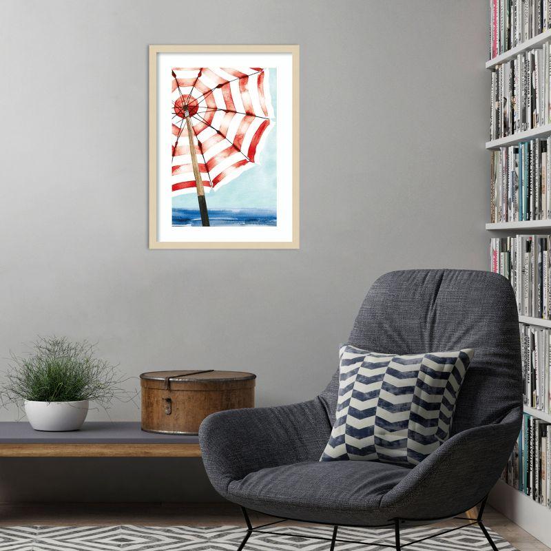 Amanti Art Surf and Sun I Red by Mercedes Lopez Charro Wood Framed Wall Art Print